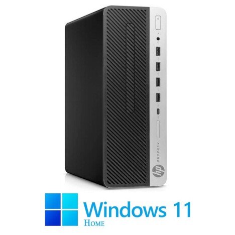 Calculatoare HP ProDesk 600 G4 SFF, Hexa Core i5-8500, 256GB SSD, Win 11 Home